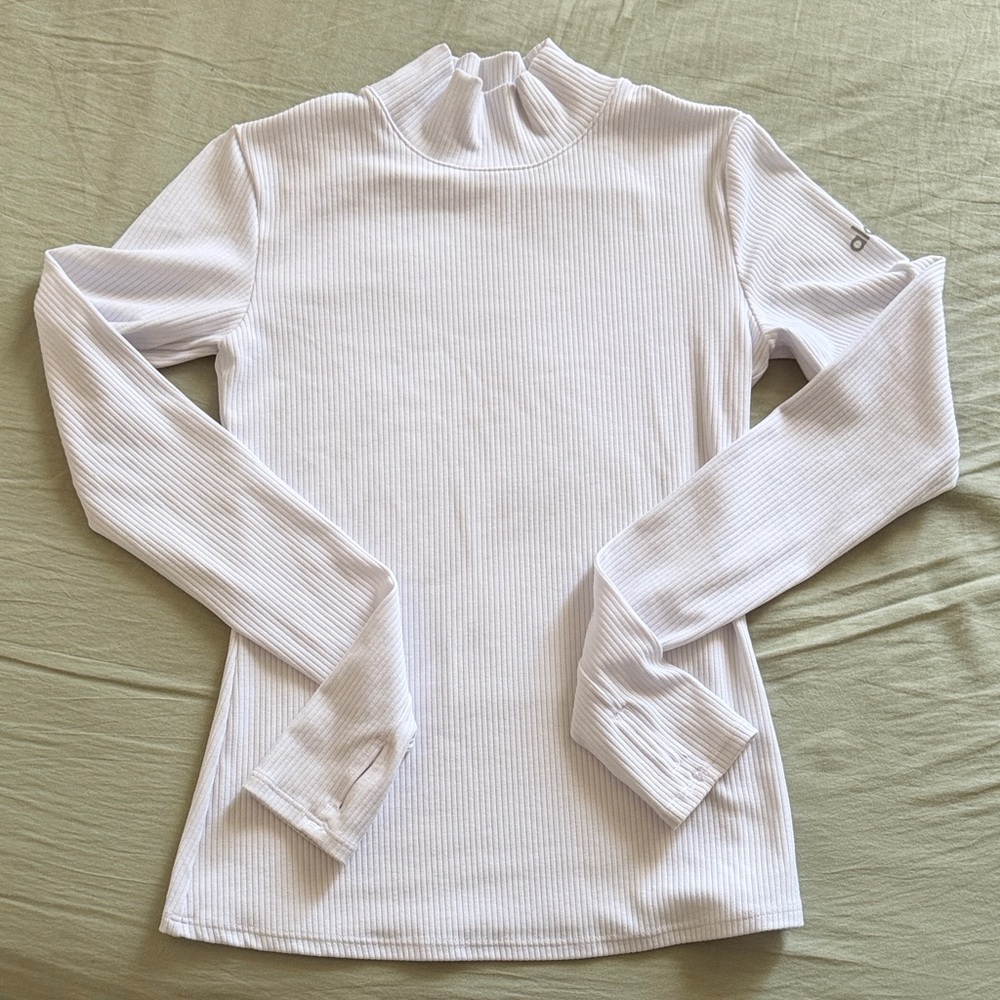 Alo Yoga Ribbed White Turtleneck